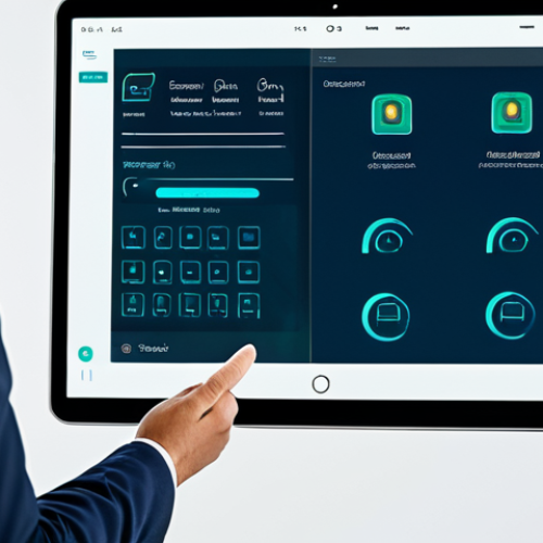 A professional individual in a modest business suit, depicted in a dual scene. On one side, the person appears frustrated, gazing at a complex digital screen filled with multiple password fields and intricate security rules, symbolizing traditional login struggles. On the other side, the same individual is calm and effortlessly logging in with a biometric fingerprint scan on a sleek, modern tablet, showcasing the ease of passkeys. The background is a contemporary office setting with clear, bright lighting. The image emphasizes the transformation from complexity to simplicity. Fully clothed, appropriate attire, safe for work, perfect anatomy, correct proportions, natural pose, well-formed hands, proper finger count, professional photography, high quality, appropriate content, modest clothing.