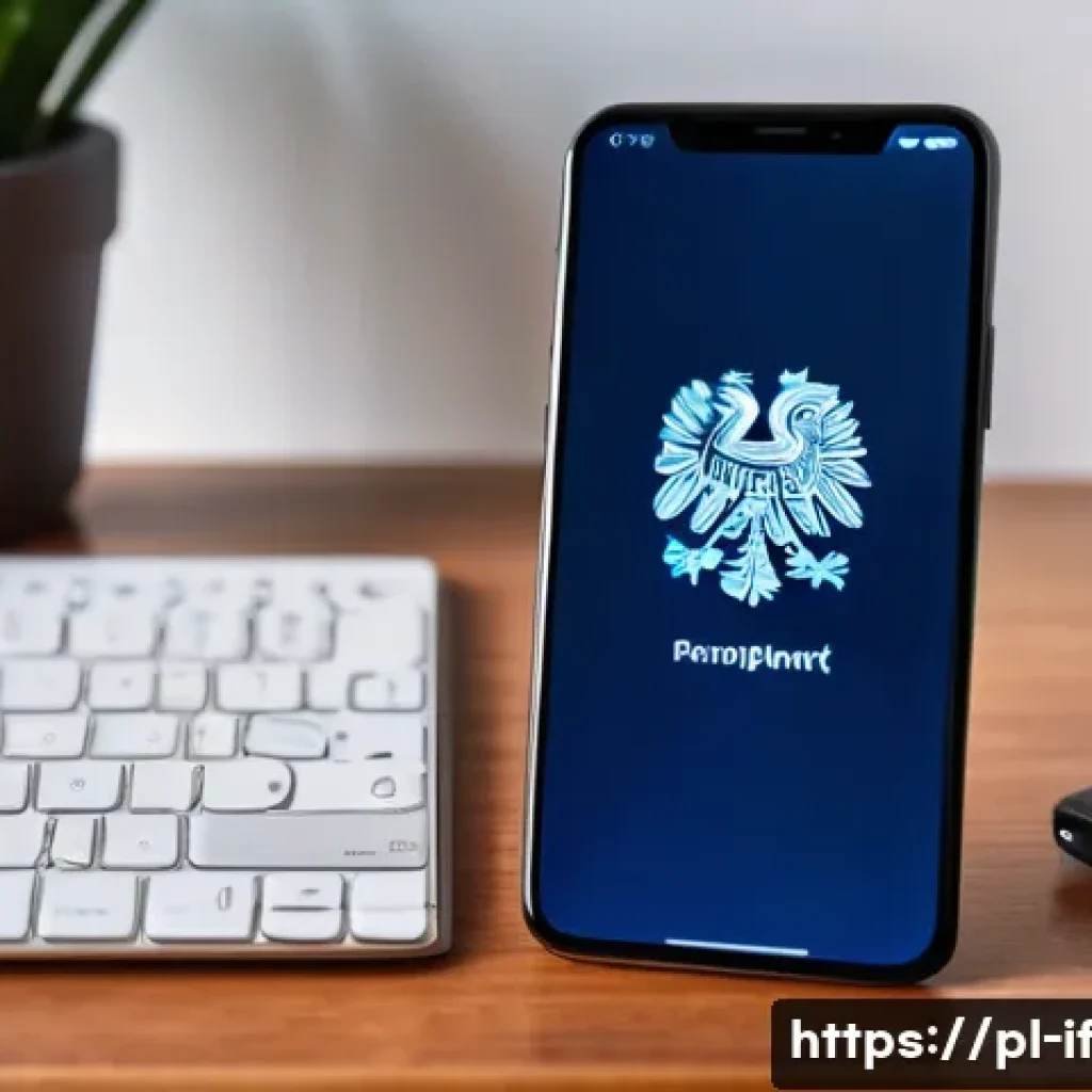 인증 기술의 사용자 친화성 - A modern Polish user logging into a mobile banking app on a sleek smartphone, using fingerprint auth...