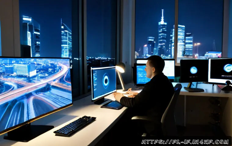 Home 17 사이버 보안의 최신 트렌드 - Photorealistic cybersecurity operations center in Warsaw, Poland, with a focused diverse team monito...